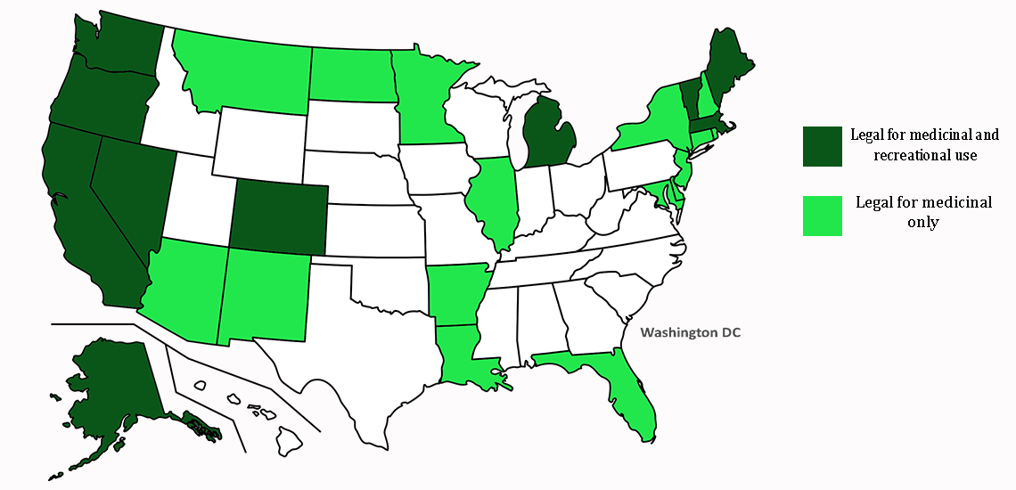 US Cannabis Legalization Map